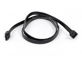 36" Black SATA 6Gbps Cable w/Locking Latch Straight/90°