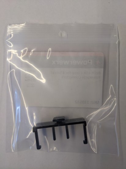 BLOK-LOK Clamp for 4 Sets of Powerpole Connectors