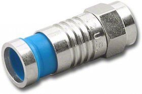 F Plug RG-6 Quad-Shield Snap-N-Fit Compression Fitting (10 Pack)