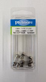 2.5 Amp (GMA) Glass Fuse (5Pk) Fast Acting 5x20mm