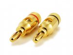 Banana Plugs Open Screw Type (Gold) Red/Black (1Pair)