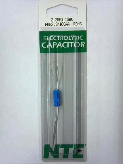2.2uf 100V Axial Lead Electrolytic Capacitor