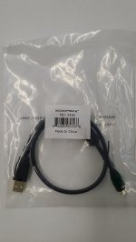 1.5Ft Black USB 2.0 A Male to Micro-B 5pin Male Cable w/ Ferrite