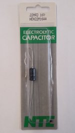 22uf 16V Axial Lead Electrolytic Capacitor