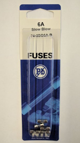 6 Amp Micro Cartridge Fuse (5Pk) Slow Blow 3.6x10mm