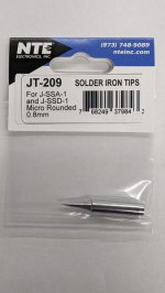 ECG JT-209 Soldering Tip J-SSA-1/J-SSD-1/2/3 Micro Rounded .8mm