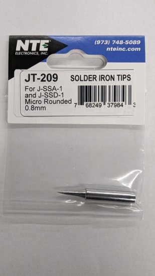ECG JT-209 Soldering Tip J-SSA-1/J-SSD-1/2/3 Micro Rounded .8mm