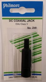 Size T 6.5/4.3/1.4mm Coaxial DC Power Jack Inline