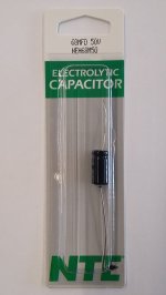 68uf 50V Axial Lead Electrolytic Capacitor