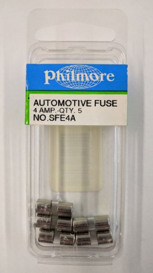 4 Amp (SFE) Auto Fuse 32V 1/4" x 5/8" (5Pk)
