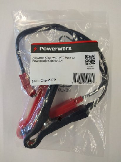 Alligator Clips with ATC fuse to Powerpole Connector
