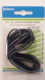 Size M 5.5/2.1mm Coaxial DC Power Jack to 2-Pin Adaptaplug Jack