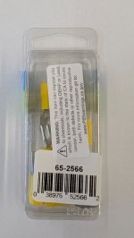 Fork/Spade Insulated 12-10Awg #10 Stud (8Pk) Yellow Vinyl