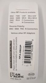 SMA Jack to RP-TNC Plug Adapter