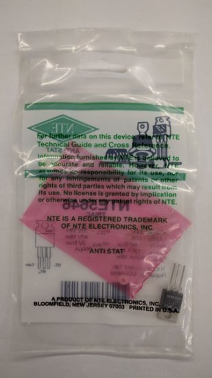 NTE5646 TRIAC, 600V 10A, TO-220 Isolated Tab, Internal Triggered