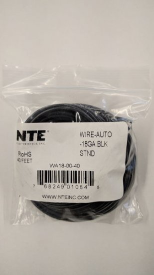 40Ft 18Awg Black Stranded Automotive Hook Up Wire