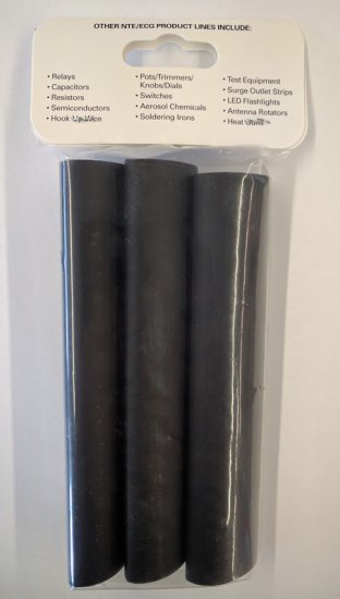 1" Black Heat Shrink Tubing 3:1 Ratio