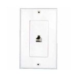 6P6C Modular Phone Jack Decora White