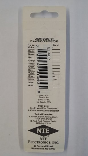 820K Ohm, 1/8W, 2% Metal Film Flameproof Resistor (6Pk)