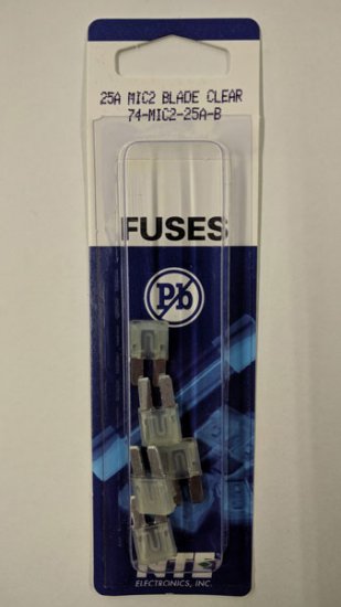 25 Amp Clear (ATR) Micro2-Blade Fuse 32V (5Pk)