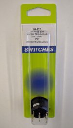 Red 12V LED Round Rocker SPST On-None-Off 125V 16A