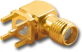 SMA Jack 90° Chassis Mount Solder-On (PC Board)