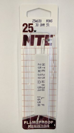 30 Ohm 25W Cermet Power Wirewound Resistor 5% Tolerance