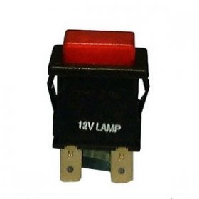 Red 12V Lighted Pushbutton Switch SPST Off-On 28V 10A