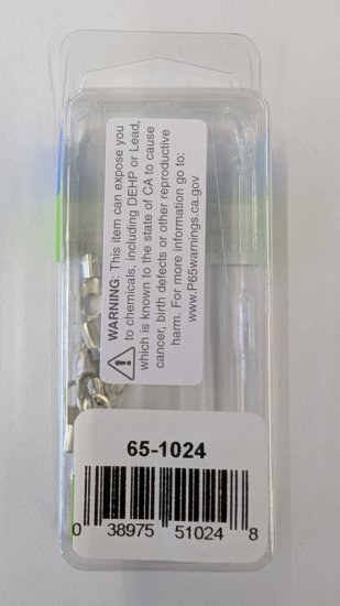 Ring Terminal Non-Insulated 22-18Awg #6 Stud (15Pk)