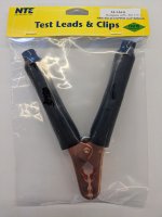 Plier-Type Solid Copper Clip, 400 Amp Black
