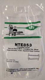 NTE853 IC, Low Power, Narrow Band, FM IF System, 16-Lead DIP
