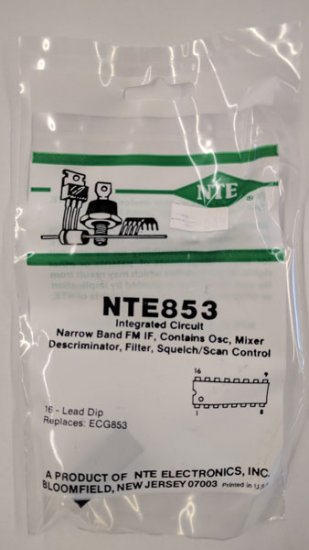 NTE853 IC, Low Power, Narrow Band, FM IF System, 16-Lead DIP