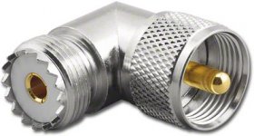 UHF 90° Adapter, UHF Jack to UHF Plug