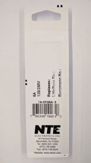 5 Amp Micro Cartridge Fuse (5Pk) Fast Acting 3.6x10mm