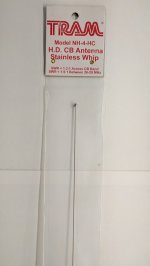 TRAM NH-4-HC HD 4Ft Stainless Steel Whip 3/8"x24 Thread 400W