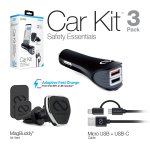 Naztech Safety Essentials Car Kit - Hybrid USB-C - Black