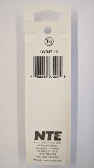 0.47 Ohm 1 Watt Metal Oxide Film Resistor (10Pk) 5% Tolerance