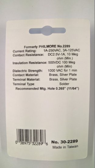 Sub-Mini Push Button SPST Off-(On) 1A-125VAC (2Pk) Red