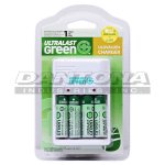 Ultralast Overnight Charger w/AA 4-Pack 1.2V Rechargeable NI-MH