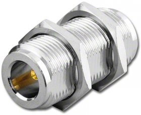 N Bulkhead Coupler, N Jack to N Jack (No Stop)