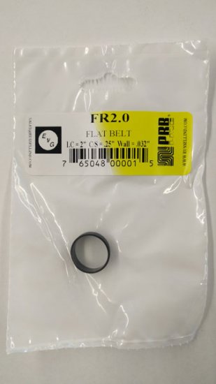 FR2.0 Flat Rubber Belt 2.0\" IC, 0.25\" CS, 0.032\" Wall Thickness