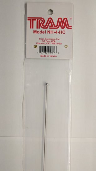 TRAM NH-4-HC HD 4Ft Stainless Steel Whip 3/8"x24 Thread 400W