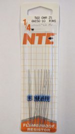 560 Ohm 0.25 Watt Metal Film Resistor (10Pk) 2% Tolerance