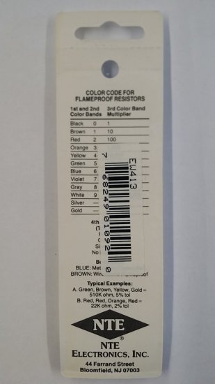 130K Ohm, 1/8W, 2% Metal Film Flameproof Resistor (6Pk)