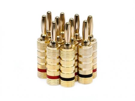 Banana Plugs Closed Screw Type (Gold) Red/Black (5Pairs)