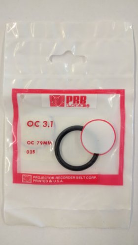 OC3.1 Round Rubber Belt 3.1" IC, .139" Cross Section