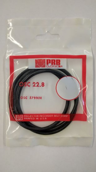 OSC22.8 Round Rubber Belt 22.8\" IC, .139\" Cross Section