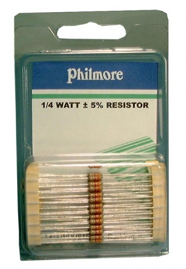 5.1K Ohm 1/4W Carbon Film Resistor 5% (50Pk)
