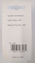 Size ? 5.5/3.0mm Coaxial DC Power Jack Panel Mount Metal Housing