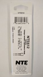 NTE612 Varactor Diode, Tuning Diode, 12pf@4V, 30V, 200mA